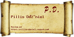 Pillis Dániel névjegykártya